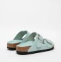 Birkenstock Groene Leren Gesp Sandaal Green Dames - Thumbnail 15