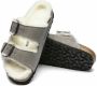Birkenstock Arizona Shearling Slippers Stone Coin Narrow fit | Grijs | Suède - Thumbnail 93