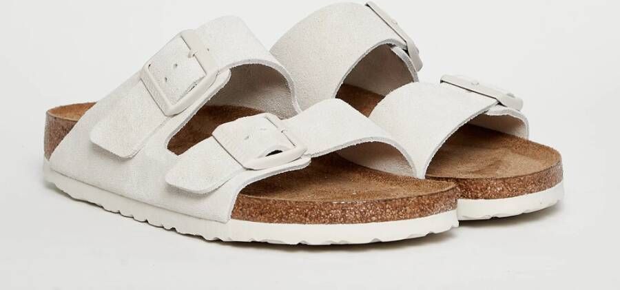 Birkenstock Grijze Nubuck Sandalen Grijs Heren