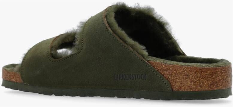 Birkenstock Arizona Shearling slides Groen Dames