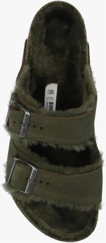 Birkenstock Arizona Shearling slides Groen Dames