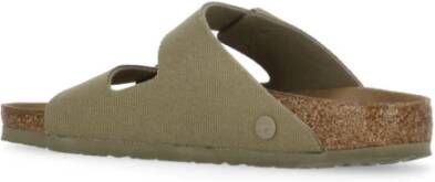 Birkenstock Groene veganistische stoffen sliders Groen Heren