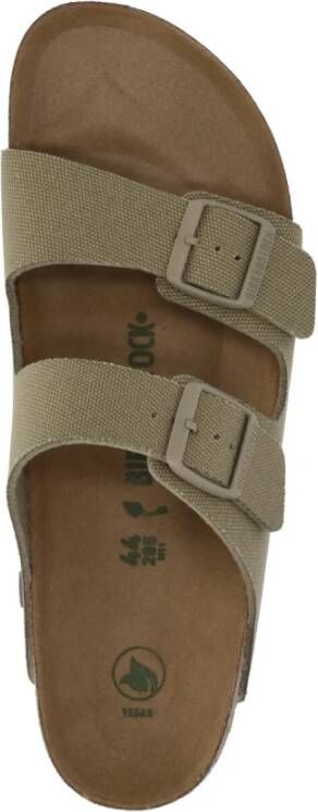 Birkenstock Groene veganistische stoffen sliders Groen Heren