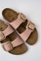 Birkenstock Klassieke Big Buckle Nubuck Leren Sandaal Pink Dames - Thumbnail 17