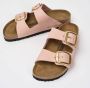 Birkenstock Klassieke Big Buckle Nubuck Leren Sandaal Pink Dames - Thumbnail 19