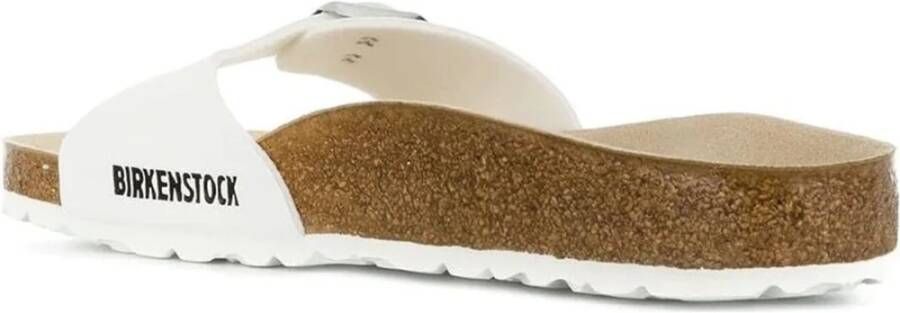 Birkenstock Witte synthetische sliders voor vrouwen Wit Dames