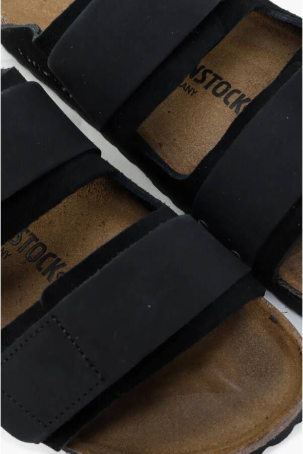 Birkenstock Zwarte Sandalen met Klittenbandsluiting Zwart Heren