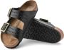 Birkenstock Zwarte Leren Herensandalen Zwart Heren - Thumbnail 8