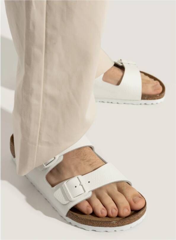 Birkenstock Arizona BS Slides White Heren