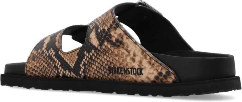 Birkenstock Arizona Gespde Slides Brown Dames