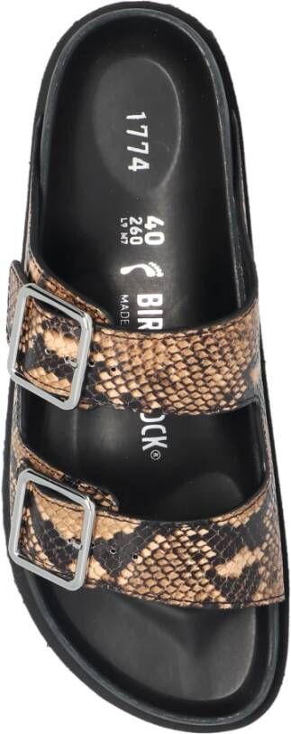 Birkenstock Arizona Gespde Slides Brown Dames