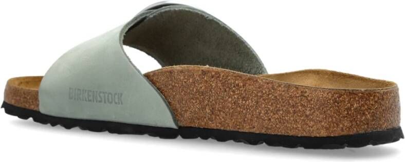 Birkenstock Madrid Big Buckle Slides Blue Dames