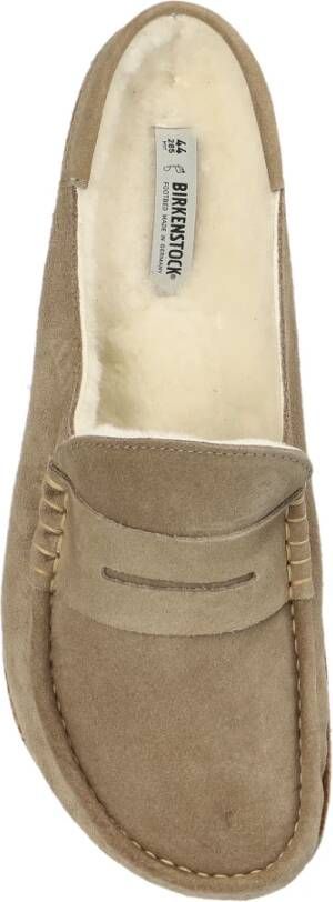 Birkenstock Naples Shearling Slides Beige Heren