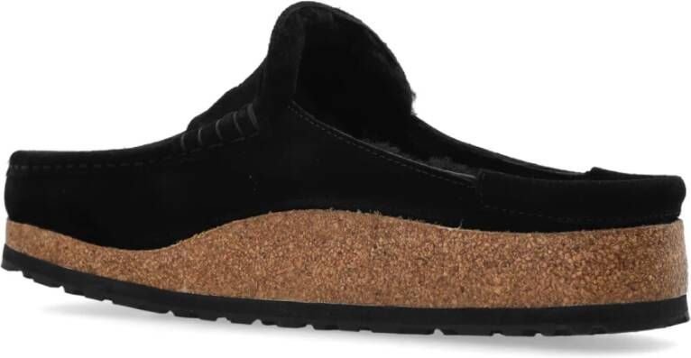 Birkenstock Naples Schapenvacht Slides Black Heren