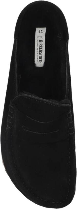Birkenstock Naples Schapenvacht Slides Black Heren