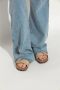 Birkenstock Verstelbare Logo Sandalen Rubberen Zool Beige Dames - Thumbnail 12