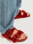 Birkenstock Arizona Shearling Slides Red Dames - Thumbnail 2