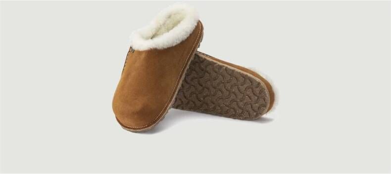 Birkenstock Shearling Zermatt Premium Pantoffels Bruin Dames