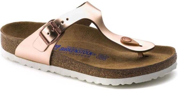 Birkenstock Metallic Roze Slippers voor Vrouwen Bruin Dames
