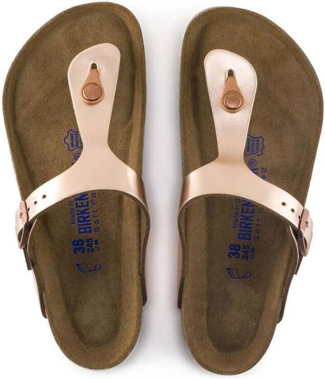 Birkenstock Metallic Roze Slippers voor Vrouwen Bruin Dames