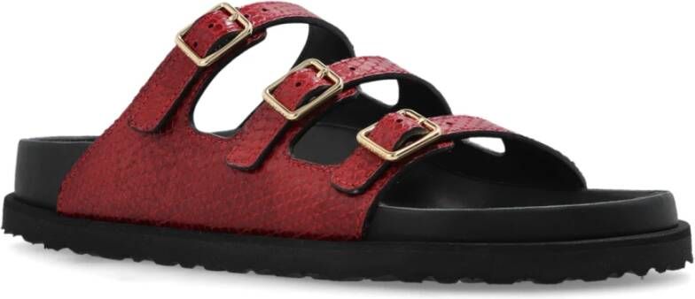 Birkenstock Florida Sandalen met Voering Red Dames