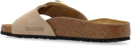Birkenstock Slippers Madrid Grote Gesp Beige Dames