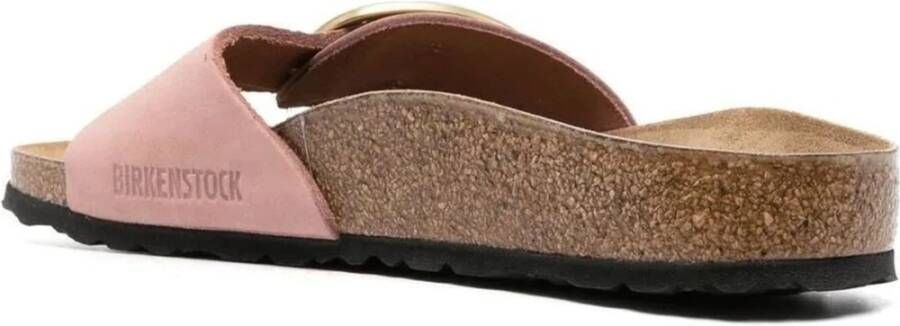 Birkenstock Madrid Roze Leren Sliders Roze Dames