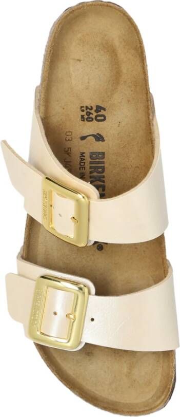 Birkenstock Sydney Cushion Buckle Sliders Beige Dames