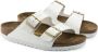 Birkenstock Arizona Grote Gesp Patent Witte Slippers Birko Flor Patent Streetwear - Thumbnail 167
