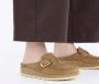 Birkenstock Stijlvolle Mocassin Clog met Grote Gesp Beige Dames - Thumbnail 6