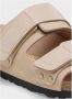 Birkenstock Nubuck Leren Sandalen met Verstelbare Banden Beige Dames - Thumbnail 4