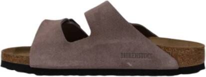 Birkenstock Suede Sliders Purple Dames