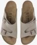 Birkenstock Suède Kurk Sandalen Verstelbare Gesp Sluiting Beige Heren - Thumbnail 8