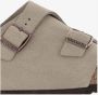 Birkenstock Suède Kurk Sandalen Verstelbare Gesp Sluiting Beige Heren - Thumbnail 10