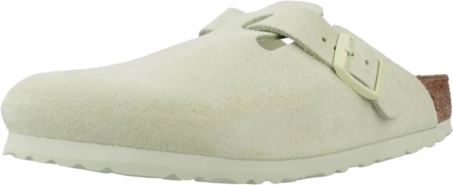 Birkenstock Suedeleren muiltjes Green Dames