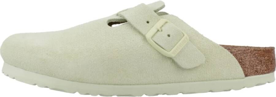 Birkenstock Suedeleren muiltjes Green Dames