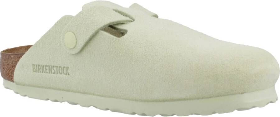 Birkenstock Suedeleren muiltjes Green Dames