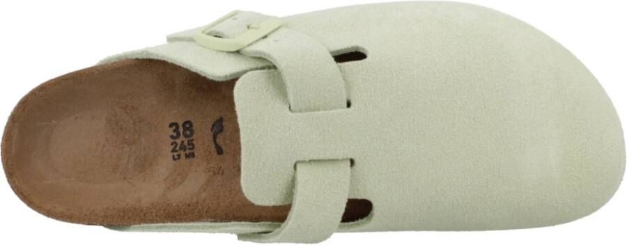 Birkenstock Suedeleren muiltjes Green Dames