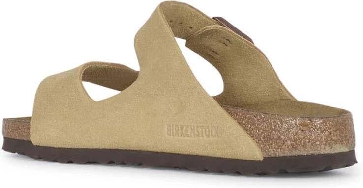 Birkenstock Suede Leren Sandalen Arizona Stijl Brown Dames