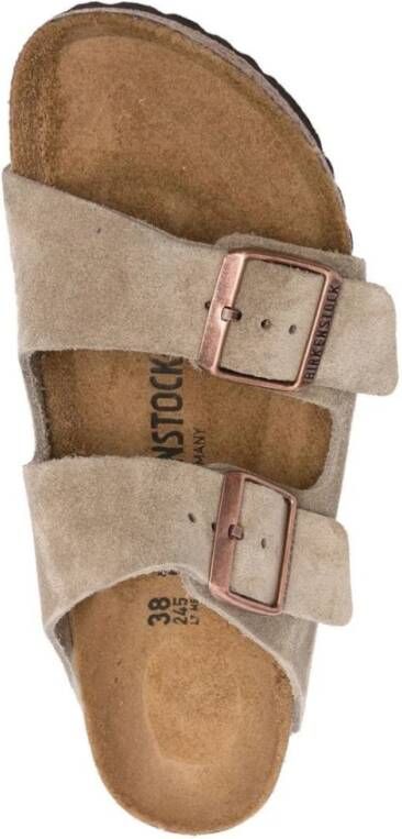 Birkenstock Arizona Suède Sandalen Beige Dames