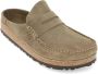 Birkenstock Suede Moccasin Style Mules Green Dames - Thumbnail 4