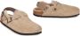 Birkenstock Beige Suède Sandalen met Shearling Voering Beige Dames - Thumbnail 6