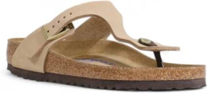 Birkenstock Suede Sandalen Herfst Winter Collectie Beige Dames
