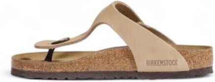 Birkenstock Suede Sandalen Herfst Winter Collectie Beige Dames