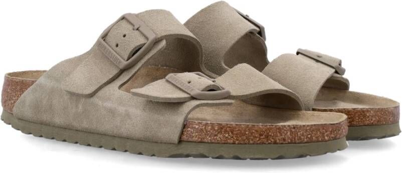 Birkenstock Suède Sandalen met Verstelbare Banden Green Heren