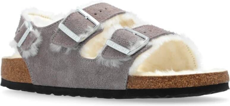Birkenstock Suede Sandalen `Milano` Gray Dames