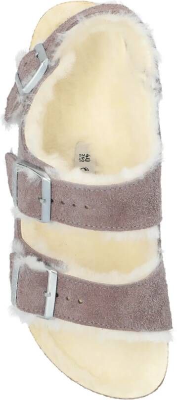 Birkenstock Suede Sandalen `Milano` Gray Dames