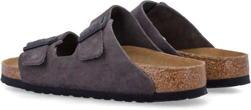 Birkenstock Suède Zomer Sandalen Gray Heren