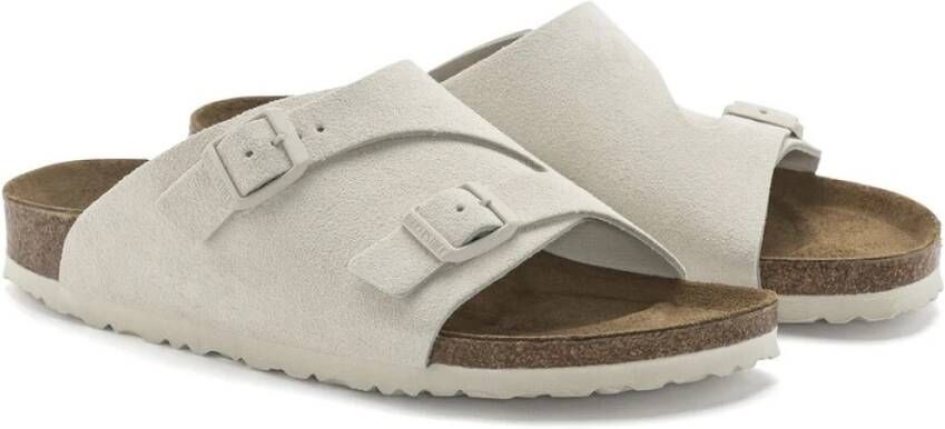 Birkenstock Suède Zurich Sandalen voor Heren White Heren