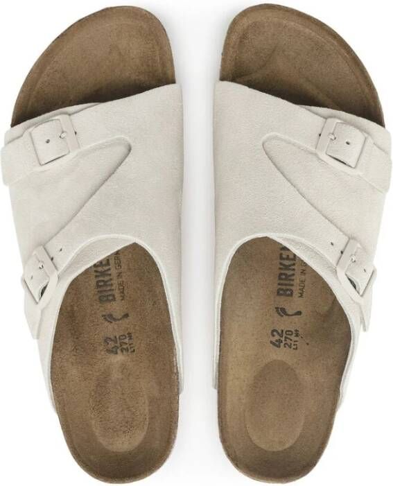 Birkenstock Suède Zurich Sandalen voor Heren White Heren